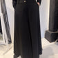 PLU Split Skirt wide-leg trousers in black, front view