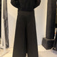 PLU Split Skirt wide-leg trousers in black, back view