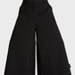 PLU Split Skirt Wide-Leg Trousers in black, garment cut-out