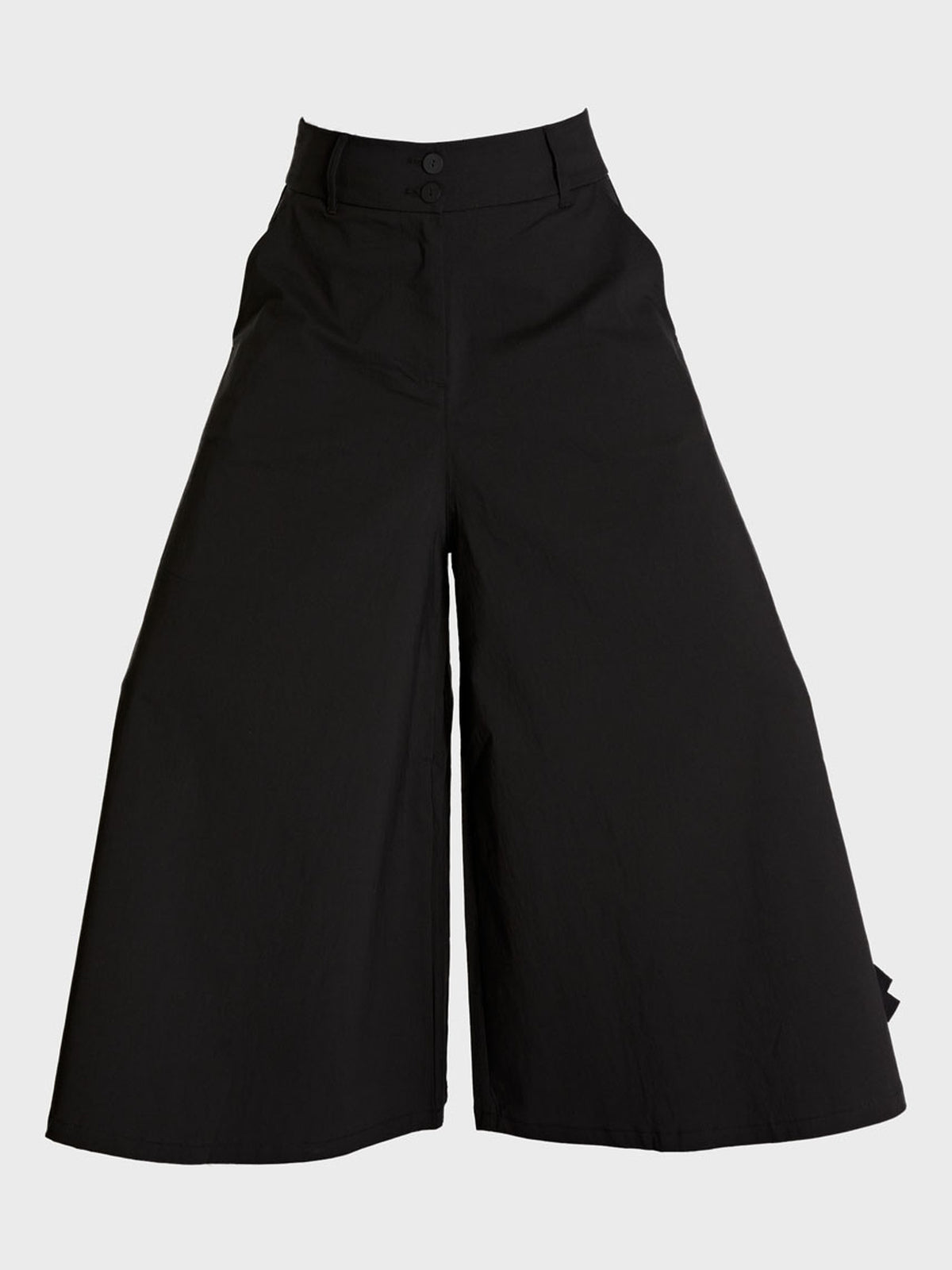 PLU Split Skirt Wide-Leg Trousers in black, garment cut-out