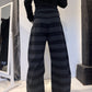 PLU Sweat Balloon trousers in stripe, back view