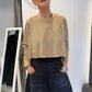 PLU Short Short sweatshirt in desert, front view