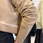 PLU Short Short sweatshirt in desert, cuff detail