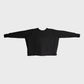 PLU Short Relaxed Sweatshirt in black, garment cut-out