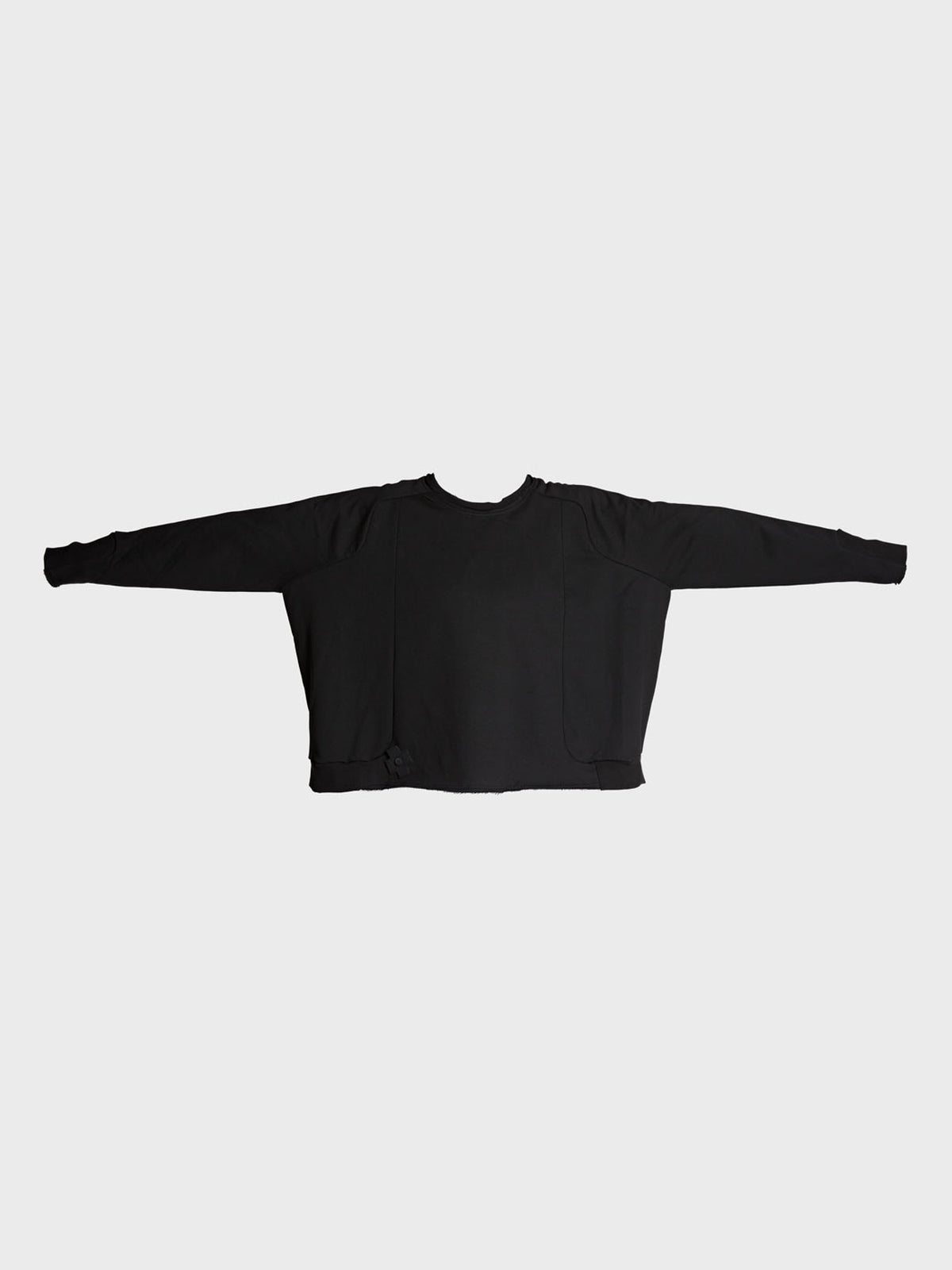 PLU Short Relaxed Sweatshirt in black, garment cut-out
