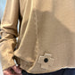 PLU Short sweatshirt in desert, hem detail