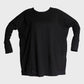 PLU Long Cotton Sweat Tunic in black, garment cut-out
