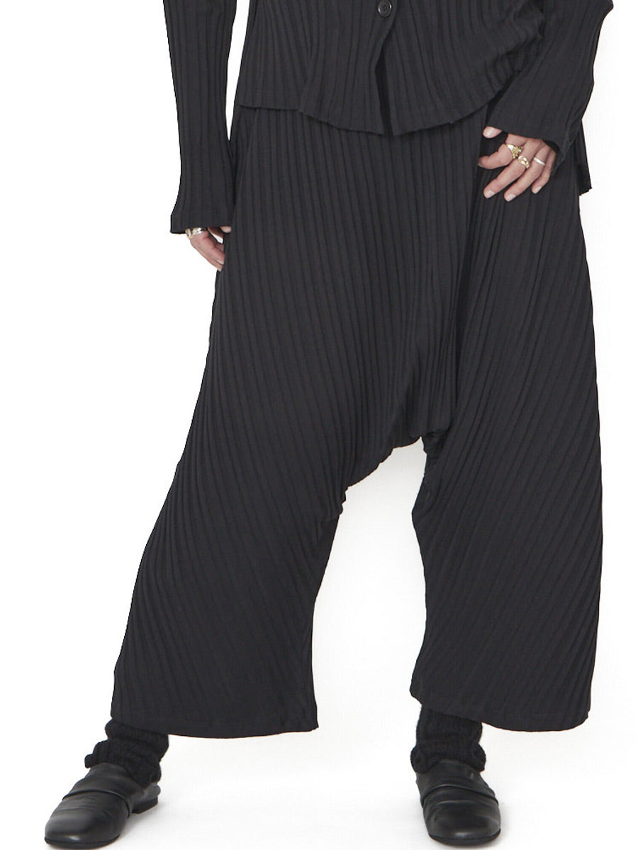 Sort Aarhus Sa1148 - Soft Pleated Harem Pant