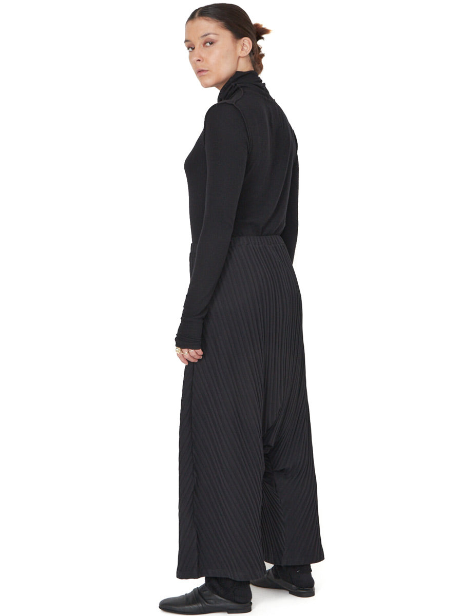 Sort Aarhus Sa1148 - Soft Pleated Harem Pant