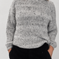 Transit light grey textured alpaca-blend jumper – front view