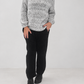 Transit light grey alpaca-blend jumper – full-length outfit view