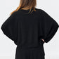 Transit black draped virgin-wool jumper – back view