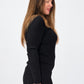 Transit black ribbed virgin-wool roll-neck top – side view