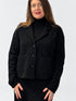 Transit black textured virgin-wool jacket – front view
