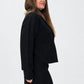 Transit black textured virgin-wool jacket – side view