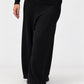 Transit black textured virgin-wool wide-leg trousers – front movement view