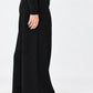 Transit black textured virgin-wool wide-leg trousers – full side view
