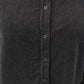 Transit anthracite shirt – button fastening and textured fabric detail