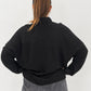 Transit black textured oversized wool top – back view