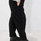 Transit black textured pull-on trousers – side view