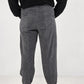 Transit grey textured tapered trousers – back view