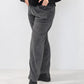 Transit grey textured tapered trousers – angled view