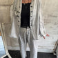 Umit Unal Soft Fade Pale Blue-Grey Jacket