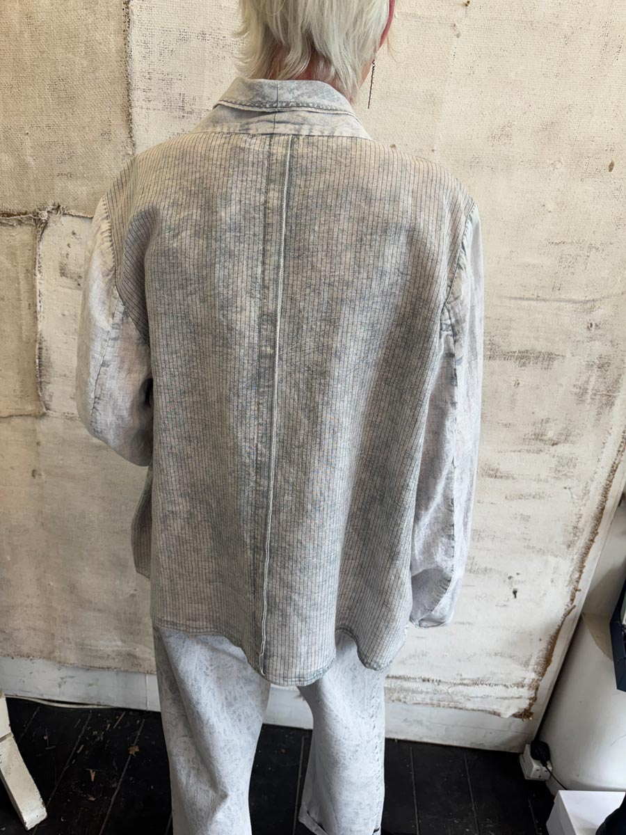 Umit Unal Soft Fade Pale Blue-Grey Jacket