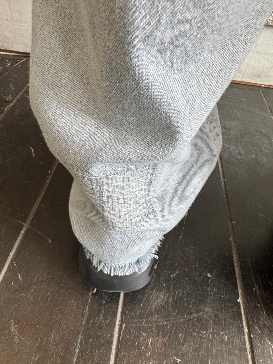 Umit Unal Relaxed fit, faded blue jean, with buttton front