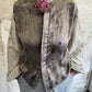 Umit Unal Soft Slub Shirt with Floral Attachment